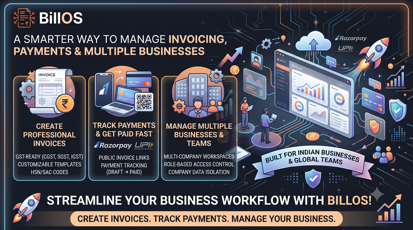 BillOS: A Smarter Way to Manage Invoicing, Payments, and Multiple Businesses